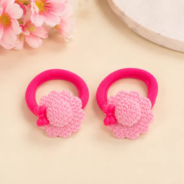 The99jewel_Kids_Flower_Soft_Elastic_Ponytail_Hair_Ties_Hair_Rubber_Bands_For_Girls_Pack_Of_2_Pink