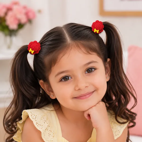 The99jewel_Kids_Flower_Soft_Elastic_Ponytail_Hair_Ties_Hair_Rubber_Bands_For_Girls_Pack_Of_2_Red
