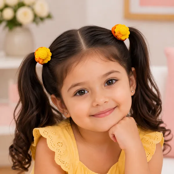 The99jewel_Kids_Flower_Soft_Elastic_Ponytail_Hair_Ties_Hair_Rubber_Bands_For_Girls_Pack_Of_2_Yellow