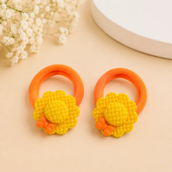 The99jewel_Kids_Flower_Soft_Elastic_Ponytail_Hair_Ties_Hair_Rubber_Bands_For_Girls_Pack_Of_2_Yellow