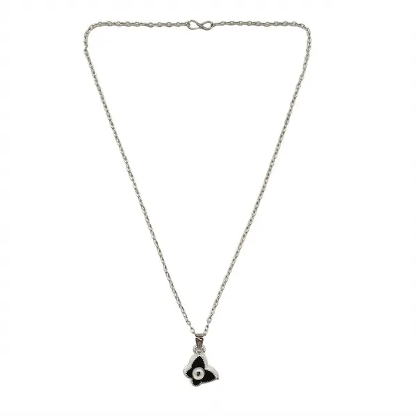 The99jewel_Silver_Plated_Butterfly_Shape_Chain_Pendant_For_Women_Black