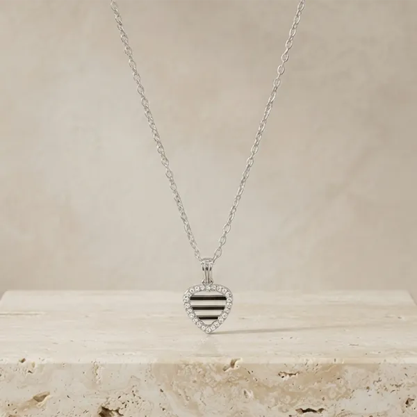 The99jewel_Fashion_Silver_Plated_Austrian_Stone_Chain_Pendant_Black