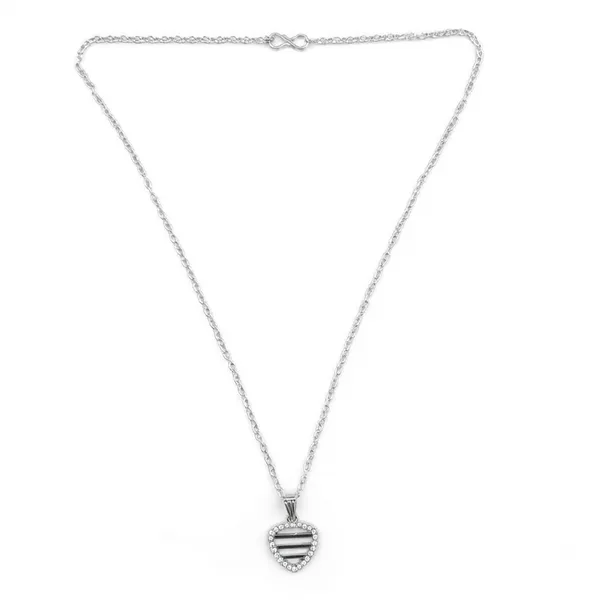The99jewel_Fashion_Silver_Plated_Austrian_Stone_Chain_Pendant_Black
