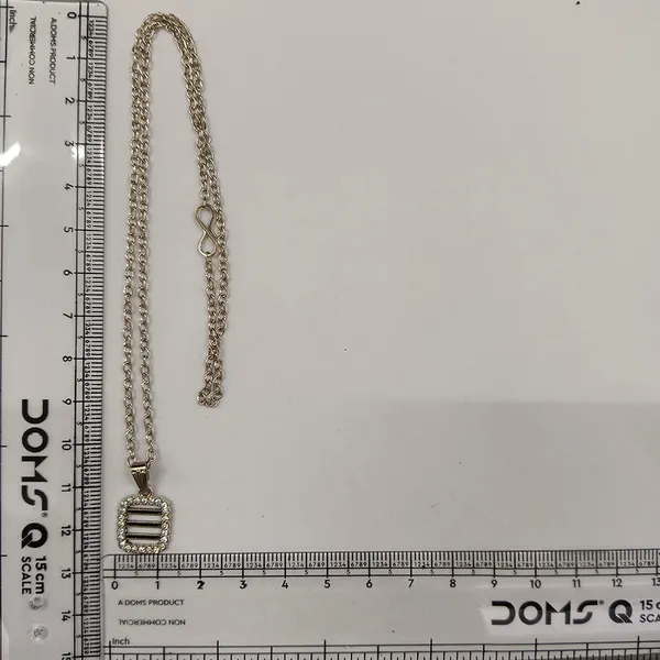 The99jewel_Fashion_Silver_Plated_Austrian_Stone_Chain_Pendant_Black