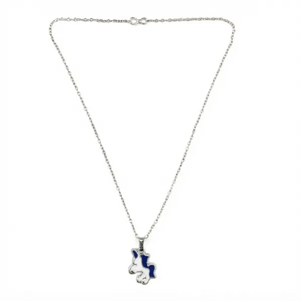 The99jewel_Stylish_Austrian_Stone_Silver_Plated_Unicorn_Shape_Chain_Pendant_Blue
