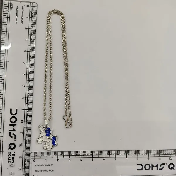 The99jewel_Stylish_Austrian_Stone_Silver_Plated_Unicorn_Shape_Chain_Pendant_Blue