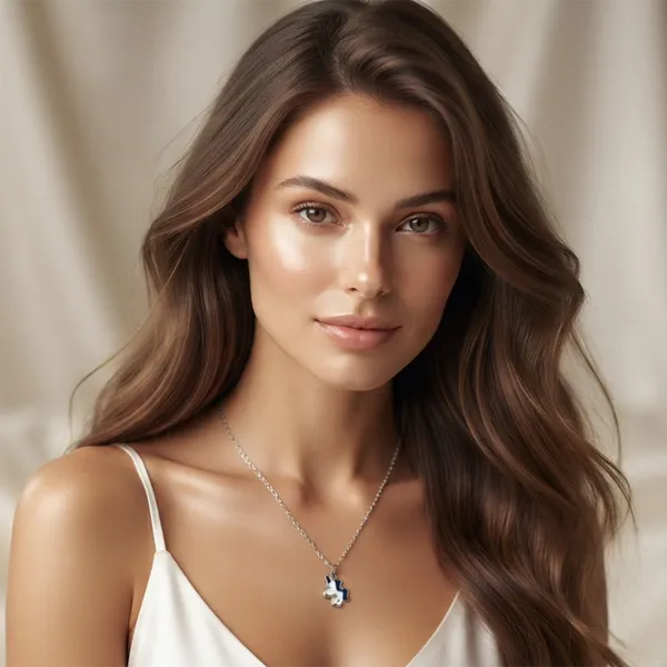 The99jewel_Stylish_Austrian_Stone_Silver_Plated_Unicorn_Shape_Chain_Pendant_Blue