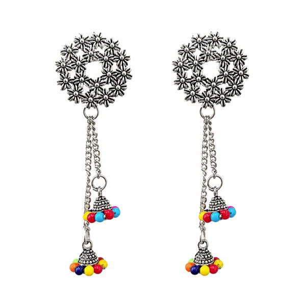 The99jewel_Elegant_Silver_Plated_Pearl_Kashmiri_Jhumki_Earrings_For_Women_Oxidised