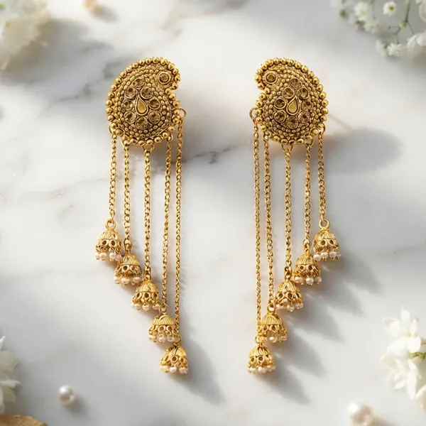 The99jewel_Traditional_Gold_Plated_Austrian_Stone_Pearl_Kashmiri_Jhumki_Earrings_For_Women_Gold