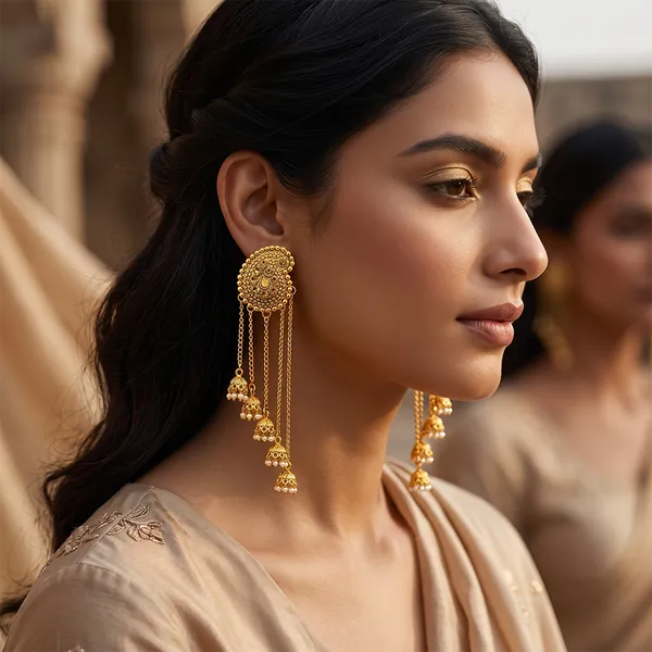 The99jewel_Traditional_Gold_Plated_Austrian_Stone_Pearl_Kashmiri_Jhumki_Earrings_For_Women_Gold