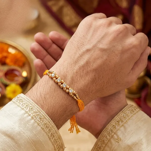 The99jewel_Beautiful_Rakhi_With_Pearl_And_Austrian_Stone_For_Brother_Orange