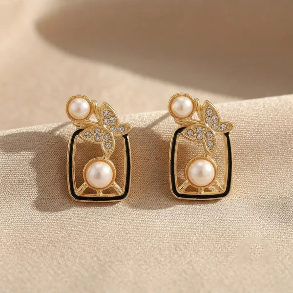 The99jewel_Gold_Plated_Butterfly_Motif_Austrian_Stone_Pearl_Stud_Earrings_For_Women_Gold