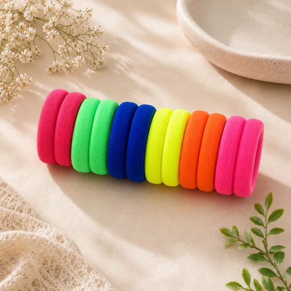 The99jewel_Pack_Of_12_Neon_Color_Soft_Hair_Rubber_Bands_For_Women_Girls_Multi