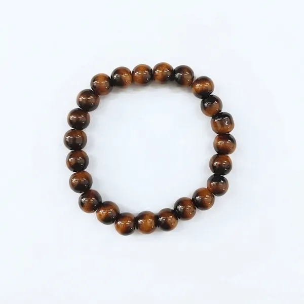 The99jewel_Stylish_Tiger_Beads_Unisex_Bracelet_Brown