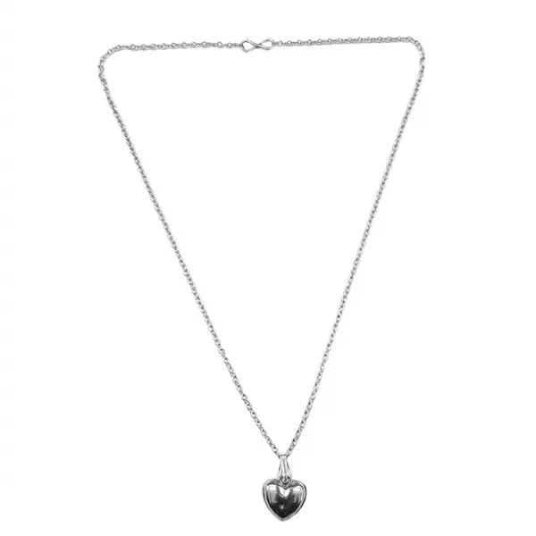The99jewel_Trendy_Silver_Plated_Heart_Shape_Pendant_Chain_For_Women_Silver