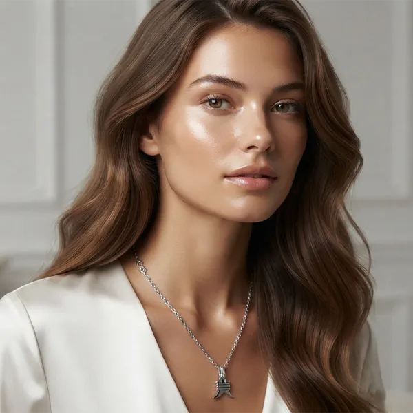The99jewel_Trendy_Silver_Plated_Pendant_Chain_For_Women_Silver