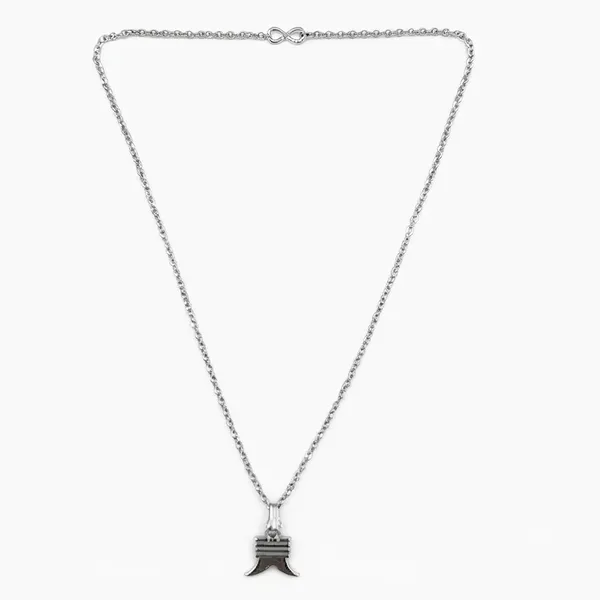 The99jewel_Trendy_Silver_Plated_Pendant_Chain_For_Women_Silver