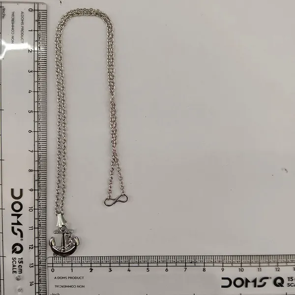 The99jewel_Trendy_Silver_Plated_Anchor_Shape_Pendant_Chain_For_Women_Silver