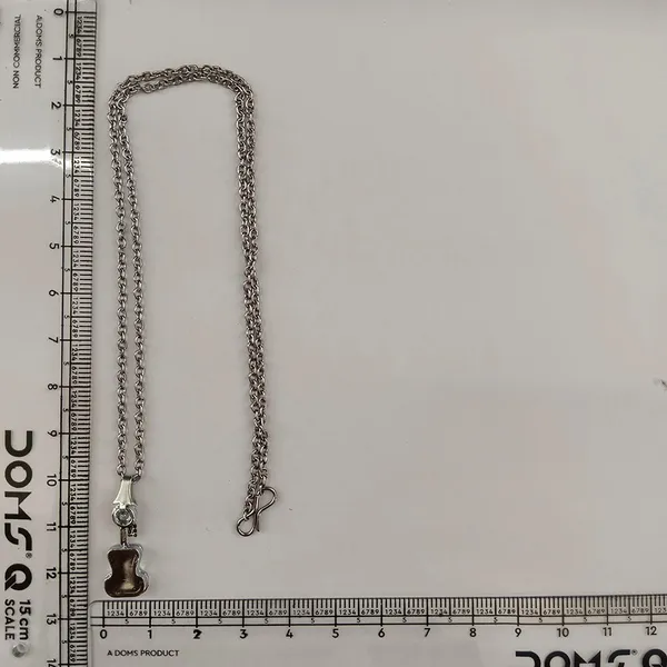 The99jewel_Modern_Silver_Plated_Guitar_Shape_Pendant_Chain_For_Women_Silver