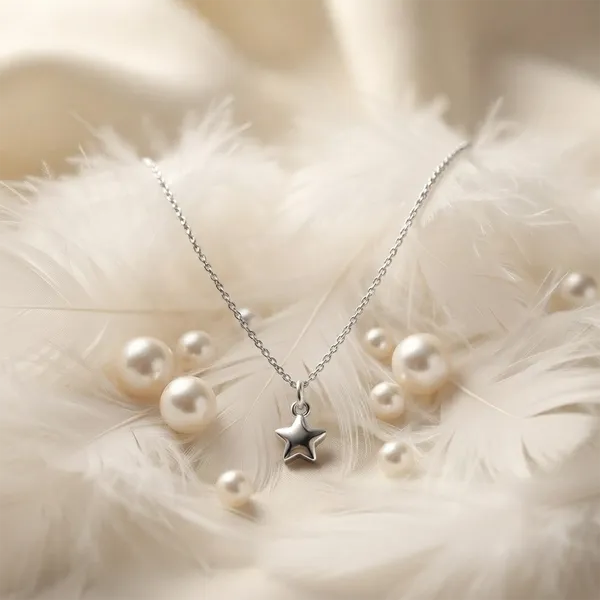 The99jewel_Modern_Silver_Plated_Star_Shape_Pendant_Chain_For_Women_Silver