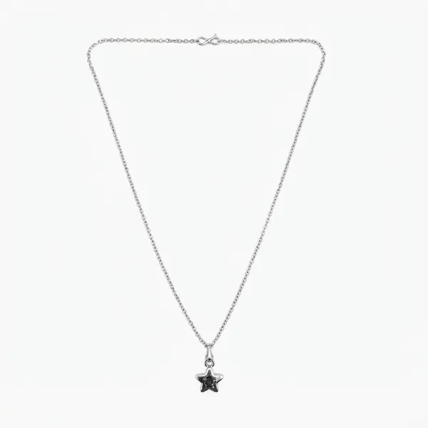The99jewel_Modern_Silver_Plated_Star_Shape_Pendant_Chain_For_Women_Silver