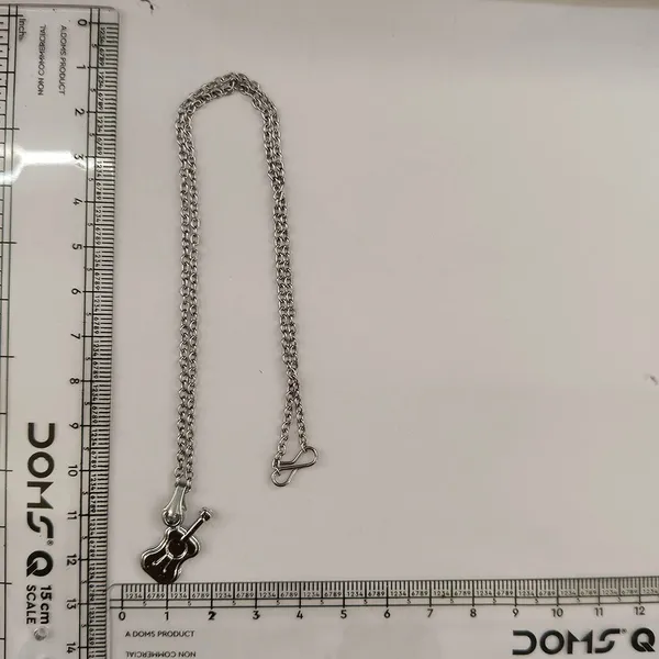 The99jewel_Casual_Silver_Plated_Guitar_Shape_Pendant_Chain_For_Women_Silver