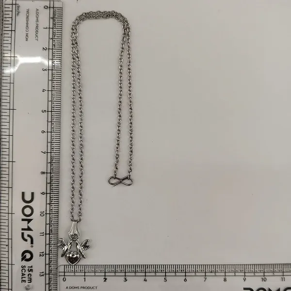 The99jewel_Casual_Silver_Plated_Heart_With_Birds_Shape_Pendant_Chain_For_Women_Silver