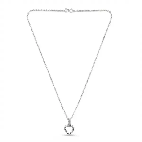 The99jewel_Casual_Silver_Plated_Heart_Shape_Pendant_Chain_For_Women_Silver