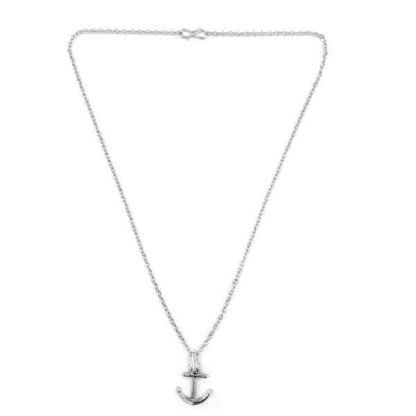 The99jewel_Casual_Silver_Plated_Anchor_Shape_Pendant_Chain_For_Women_Silver