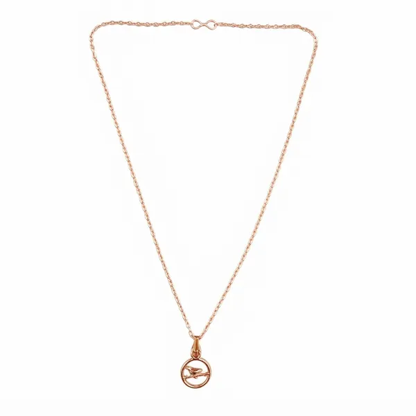 The99jewel_Trendy_Rose_Gold_Plated_Bird_Motif_Pendant_Chain_For_Women_Rose_Gold