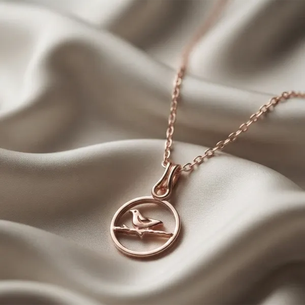 The99jewel_Trendy_Rose_Gold_Plated_Bird_Motif_Pendant_Chain_For_Women_Rose_Gold