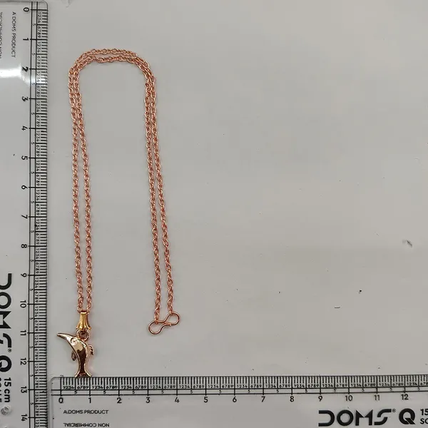 The99jewel_Trendy_Rose_Gold_Plated_Fish_Shape_Pendant_Chain_For_Women_Rose_Gold