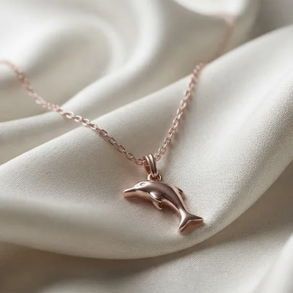 The99jewel_Trendy_Rose_Gold_Plated_Fish_Shape_Pendant_Chain_For_Women_Rose_Gold