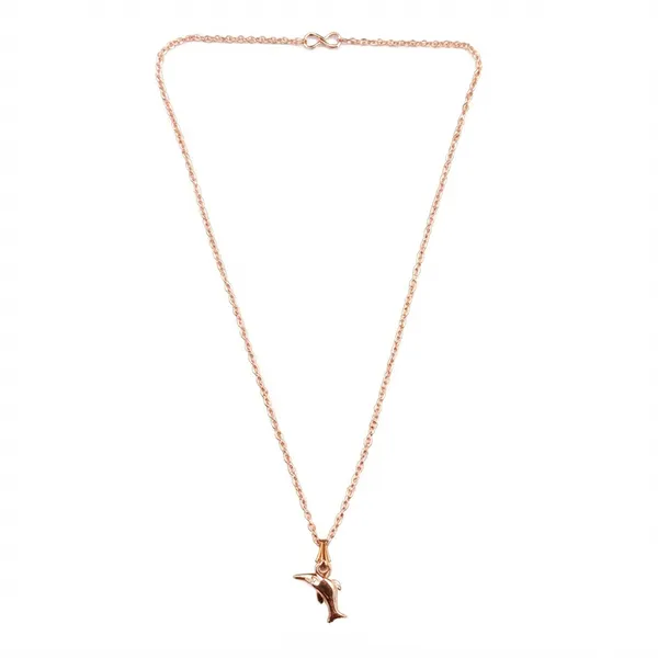 The99jewel_Trendy_Rose_Gold_Plated_Fish_Shape_Pendant_Chain_For_Women_Rose_Gold