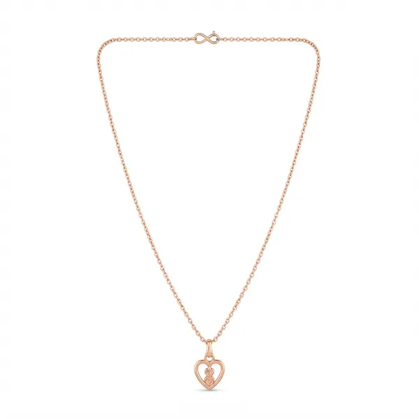 The99jewel_Modern_Rose_Gold_Plated_Heart_Shape_Pendant_Chain_For_Women_Rose_Gold