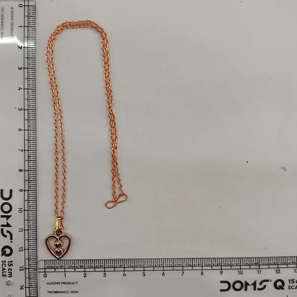 The99jewel_Modern_Rose_Gold_Plated_Heart_Shape_Pendant_Chain_For_Women_Rose_Gold