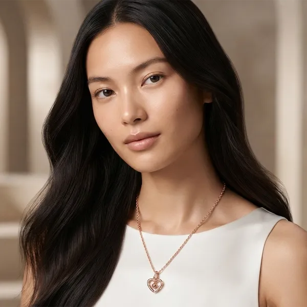 The99jewel_Modern_Rose_Gold_Plated_Heart_Shape_Pendant_Chain_For_Women_Rose_Gold