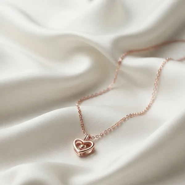The99jewel_Modern_Rose_Gold_Plated_Heart_Shape_Pendant_Chain_For_Women_Rose_Gold