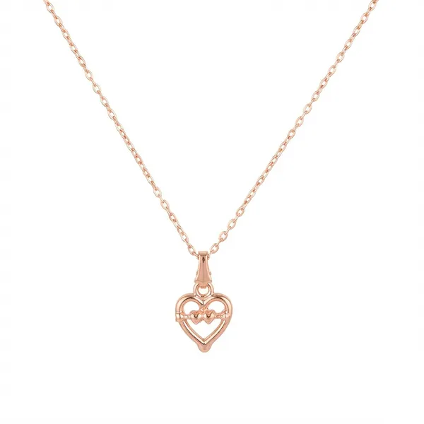 The99jewel_Modern_Rose_Gold_Plated_Heart_Shape_Pendant_Chain_For_Women_Rose_Gold