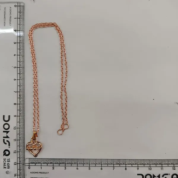 The99jewel_Modern_Rose_Gold_Plated_Heart_Shape_Pendant_Chain_For_Women_Rose_Gold