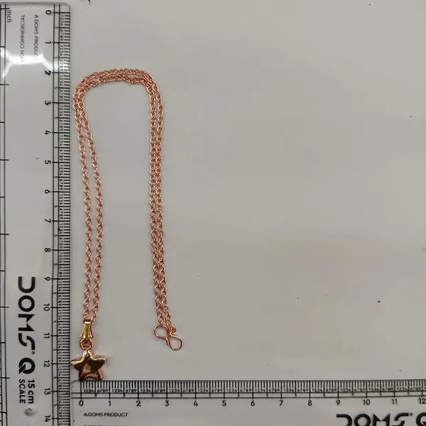 The99jewel_Modern_Rose_Gold_Plated_Star_Shape_Pendant_Chain_For_Women_Rose_Gold