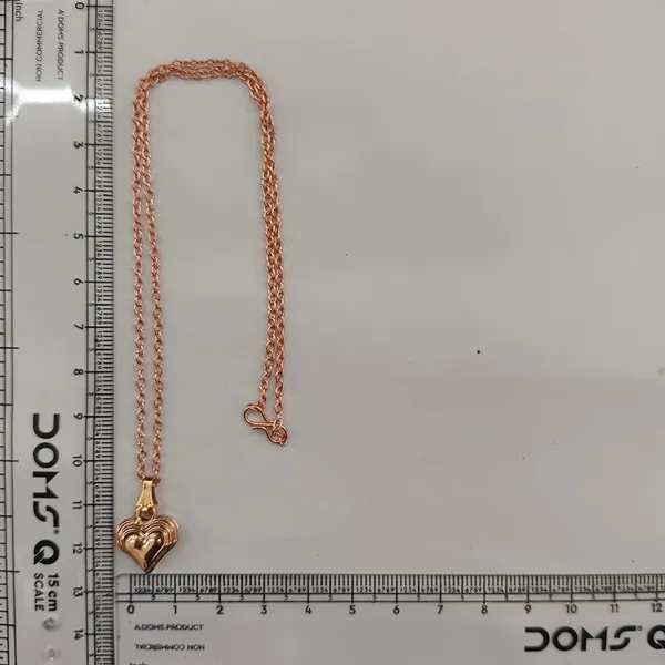The99jewel_Modern_Rose_Gold_Plated_Heart_Shape_Pendant_Chain_For_Women_Rose_Gold