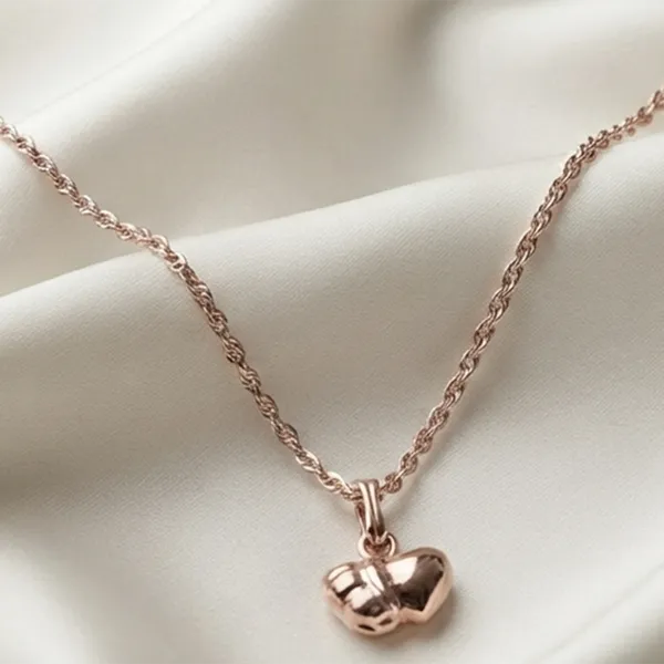 The99jewel_Modern_Rose_Gold_Plated_Heart_Shape_Pendant_Chain_For_Women_Rose_Gold