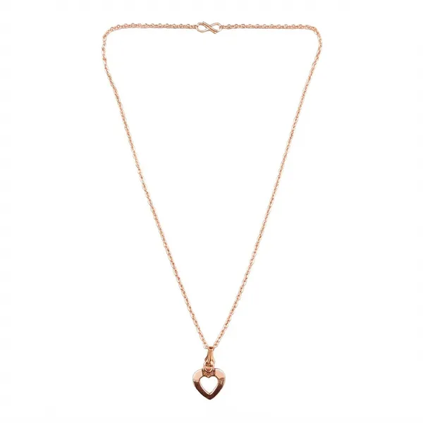 The99jewel_Casual_Rose_Gold_Plated_Heart_Shape_Pendant_Chain_For_Women_Rose_Gold
