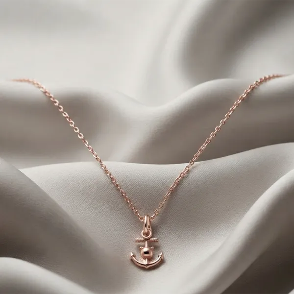 The99jewel_Casual_Rose_Gold_Plated_Anchor_Shape_Pendant_Chain_For_Women_Rose_Gold