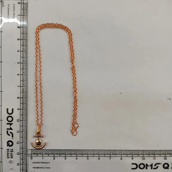 The99jewel_Casual_Rose_Gold_Plated_Anchor_Shape_Pendant_Chain_For_Women_Rose_Gold