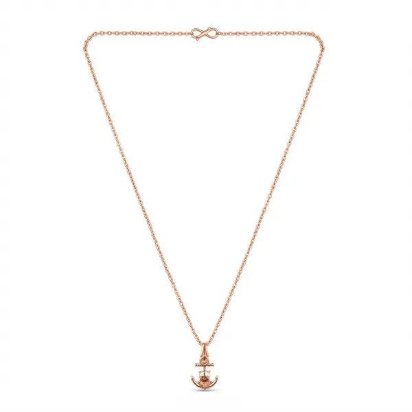 The99jewel_Casual_Rose_Gold_Plated_Anchor_Shape_Pendant_Chain_For_Women_Rose_Gold