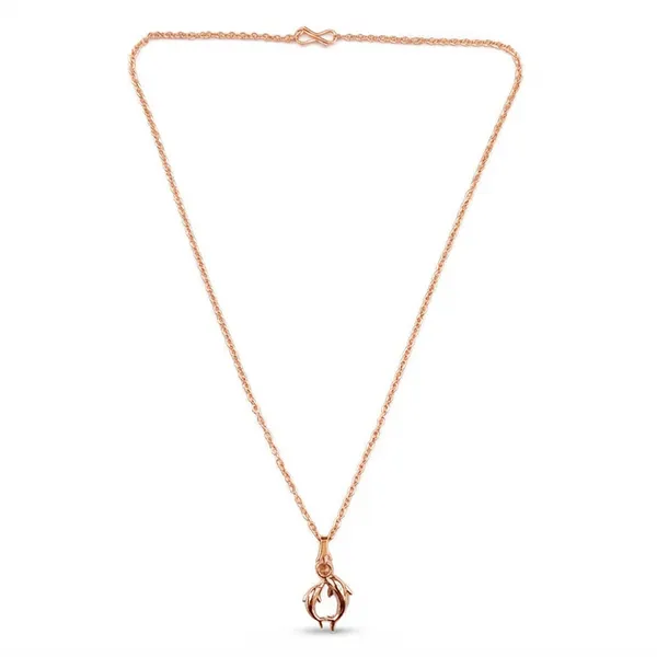 The99jewel_Casual_Rose_Gold_Plated_Dolphin_Shape_Pendant_Chain_For_Women_Rose_Gold