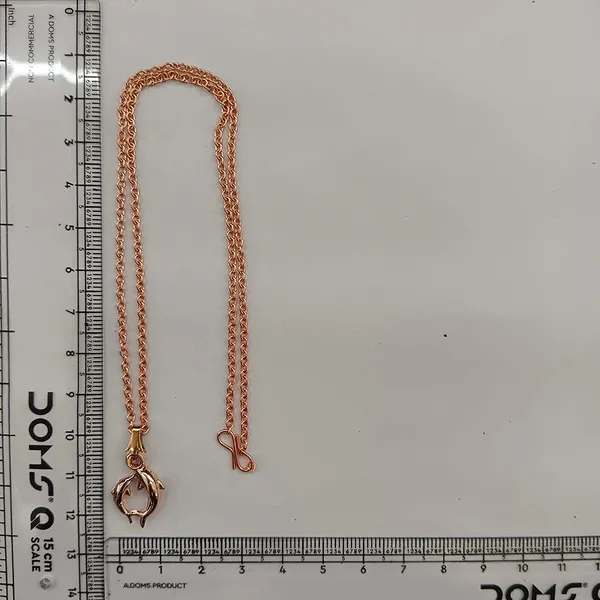 The99jewel_Casual_Rose_Gold_Plated_Dolphin_Shape_Pendant_Chain_For_Women_Rose_Gold