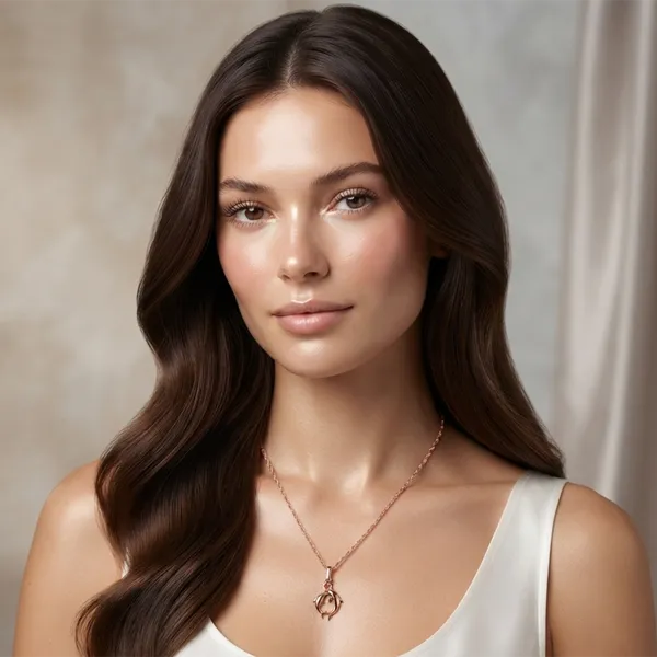 The99jewel_Casual_Rose_Gold_Plated_Dolphin_Shape_Pendant_Chain_For_Women_Rose_Gold
